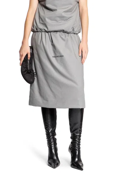 Shop Balenciaga Woman Grey Skirts