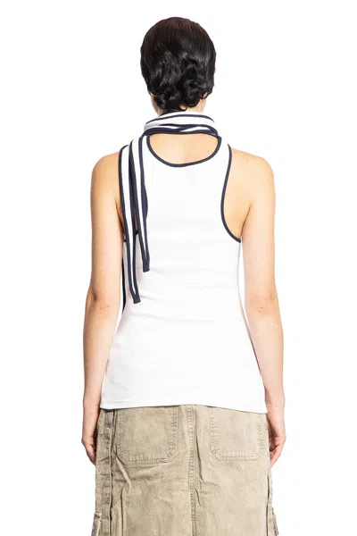 Y/project White Multi-scarf Tank Top In White