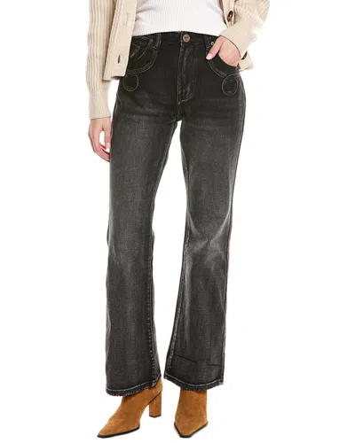 One Teaspoon Charlie Faded Black Slim Bootcut Jean In Black