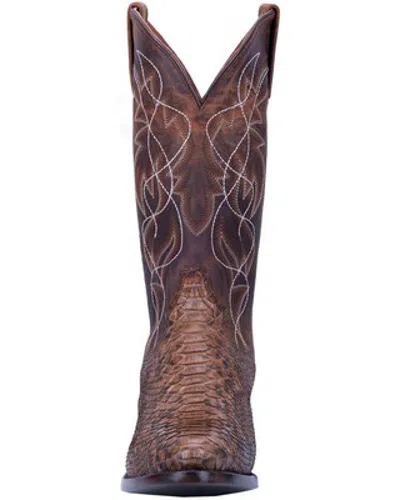 Pre-owned Dan Post Men's Manning Exotic Python Western Boot - Medium Toe - Dp3037 11 Ee In Brown