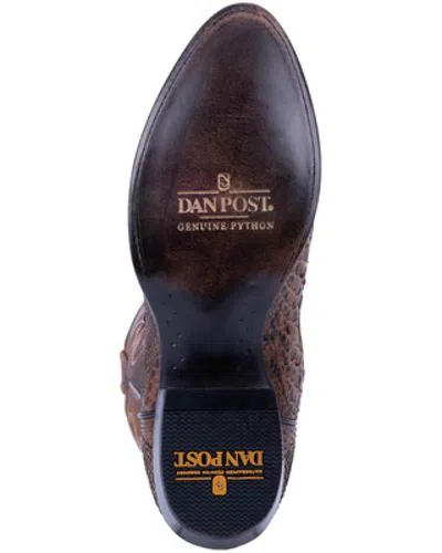Pre-owned Dan Post Men's Manning Exotic Python Western Boot - Medium Toe - Dp3037 11 Ee In Brown