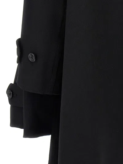 Comme Des Garçons Wool Double-breasted Coat In Black