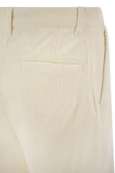 Polo Ralph Lauren Wide-leg Cotton Trousers With Concealed Fly In Purple