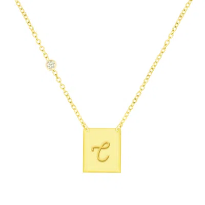Savvy Cie Jewels 18k Gold Plated Over Sterling Silver Necklace With Cz In Gold