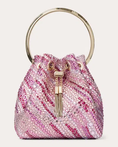 Jimmy Choo Bon Bon Embellished Top-handle Bag In Pink