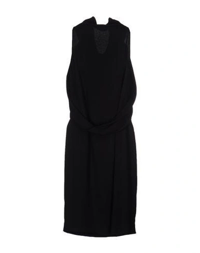 Shop Miu Miu Knee-length Dress In Black