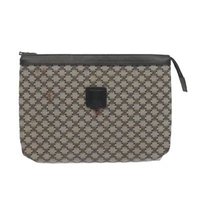 Pre-owned Celine Macadam Canvas Clutch Bag () In Blue