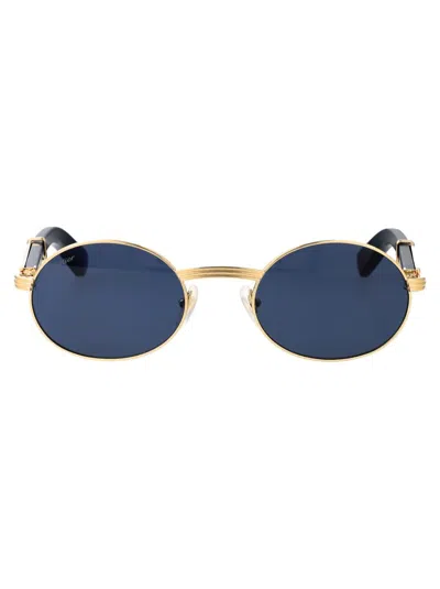 Cartier Sunglasses In 004 Gold Blue Blue