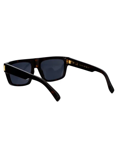Dunhill Tortoiseshell-effect Rectangle-frame Sunglasses In Brown