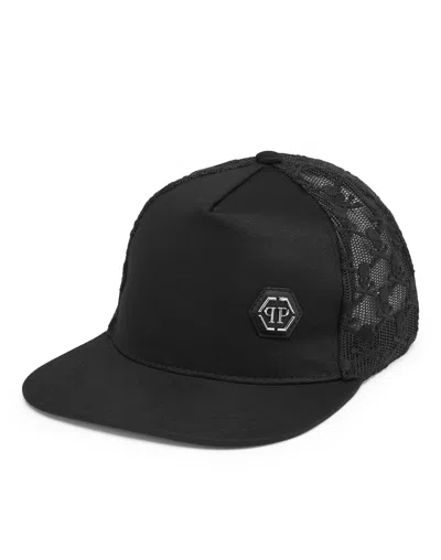 Philipp Plein Baseball Cap Skull & Bones In Black