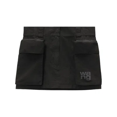 Alexander Wang Cargo Mini Skirt In Black