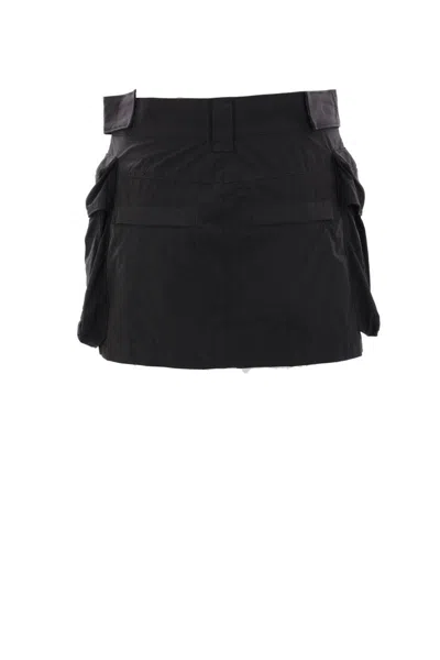 Alexander Wang Cargo Mini Skirt In Black