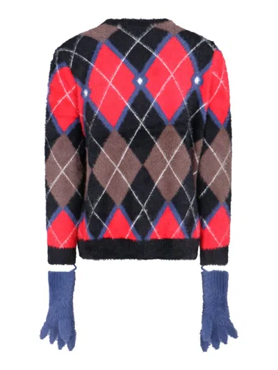 Charles Jeffrey Loverboy Fluffy Gloves Jumper In Multicolour