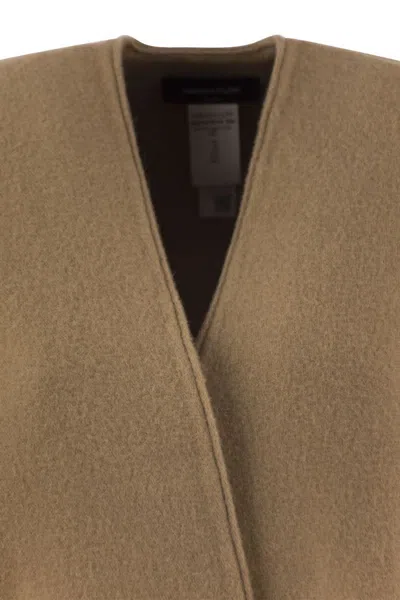 Fabiana Filippi Wool Jacket For Cozy Warmth In Brown