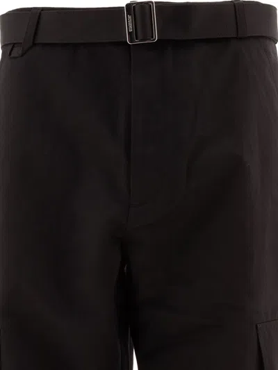 Jacquemus Cargo Gabardine Trousers In Eight In Black