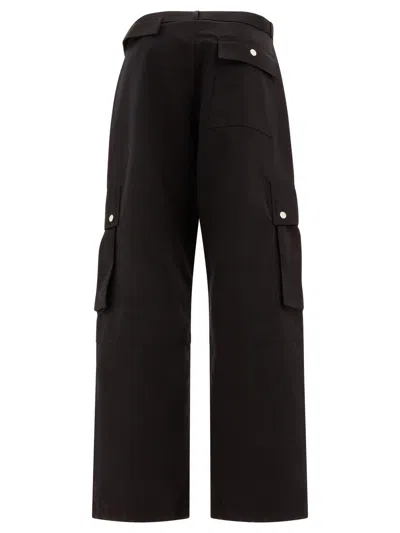 Jacquemus Cargo Gabardine Trousers In Eight In Black