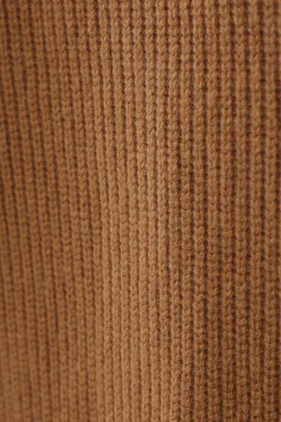 Lardini Virgin Wool-cashmere Cardigan In Brown