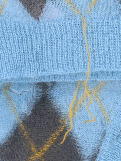 Marni Argyle-intarsia Sweater In Blue