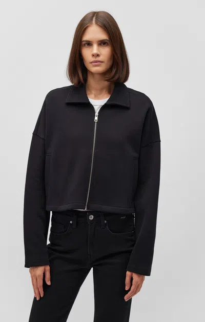 Mavi Cropped Full Zip Jacket In Black