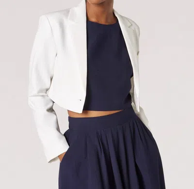 Apricot Cropped Blazer In White In White