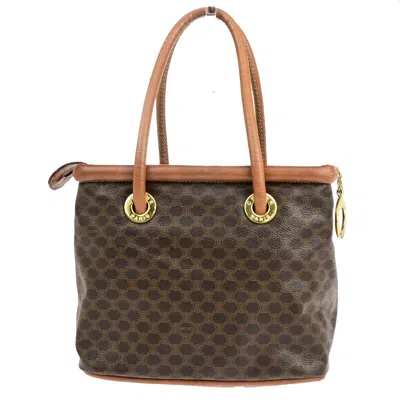 Pre-owned Celine Macadam Canvas Handbag () In Brown