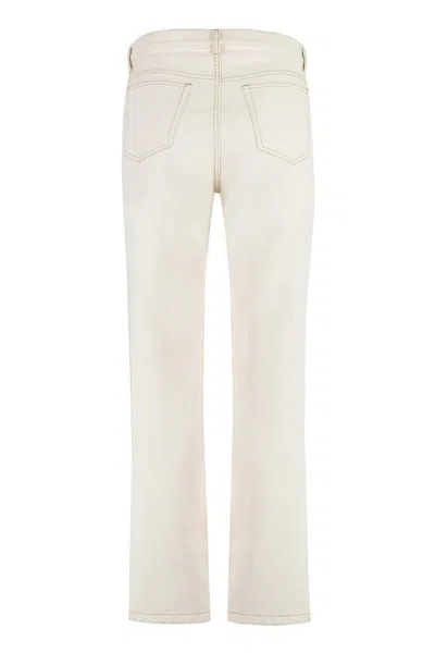 Shop Apc A.p.c. Martin Straight Leg Jeans In Beige