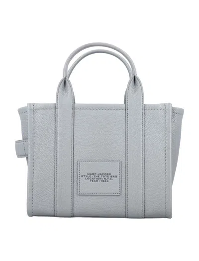 Shop Marc Jacobs The Mini Tote Leather Bag In Grey