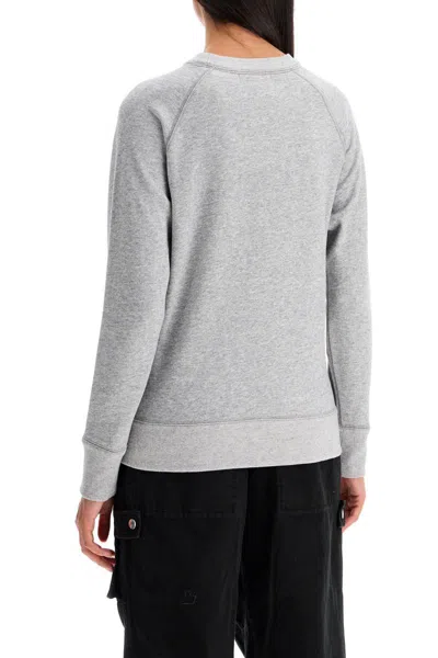 Shop Isabel Marant Étoile Milla Cotton Sweatshirt With Round Neck In Grey