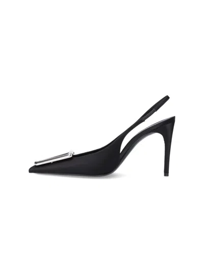 Shop Saint Laurent With Heel In Black