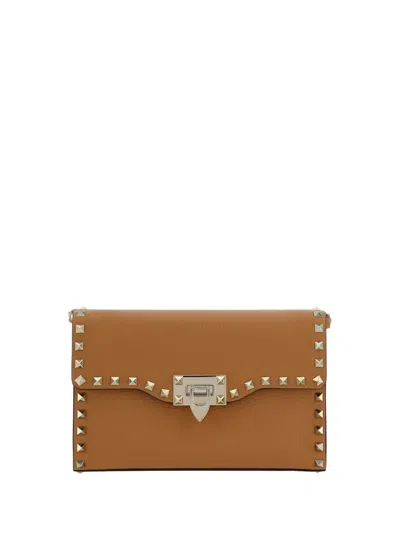 Shop Valentino Garavani Shoulder Bags In Brown