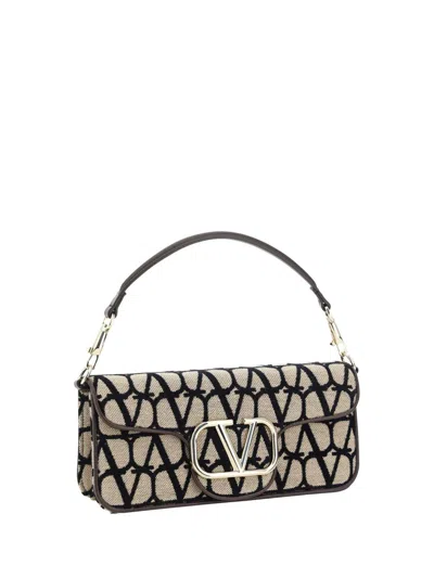 Shop Valentino Garavani Shoulder Bags In Beige