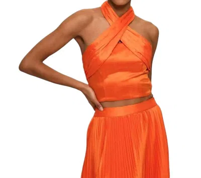 Hutch Suri Halter Top In Orange
