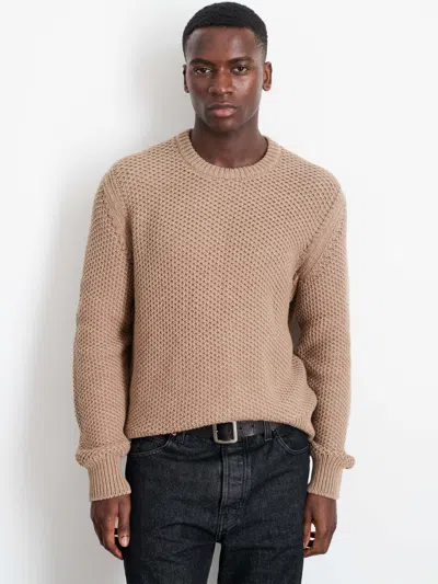 Alex Mill Benji Crew Neck Sweater In Heather Camel