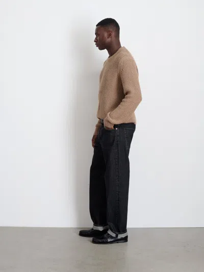 Alex Mill Benji Crew Neck Sweater In Heather Camel