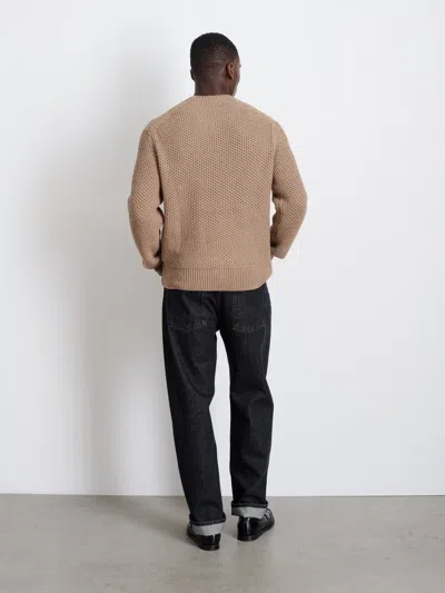 Alex Mill Benji Crew Neck Sweater In Heather Camel