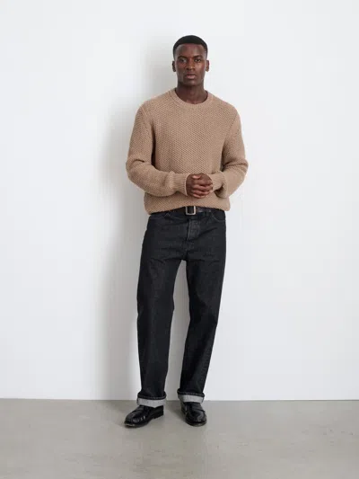 Alex Mill Benji Crew Neck Sweater In Heather Camel