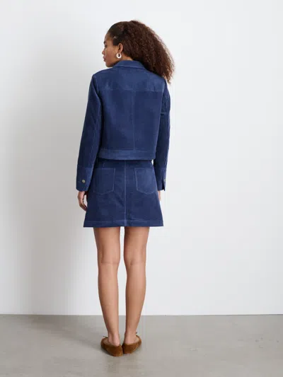 Alex Mill Camden Skirt In Corduroy In Dusty Blue