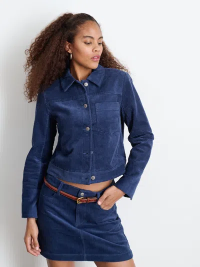 Alex Mill Camden Skirt In Corduroy In Dusty Blue