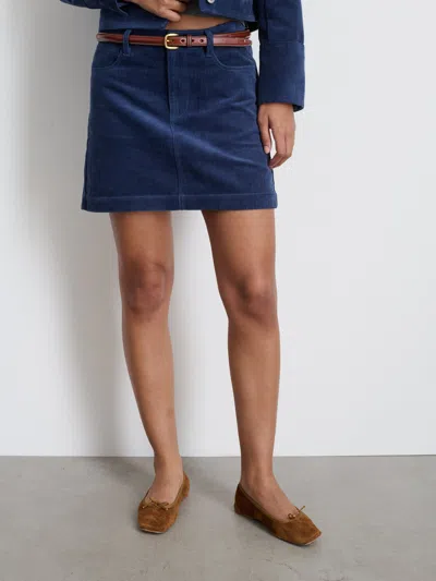 Alex Mill Camden Skirt In Corduroy In Dusty Blue