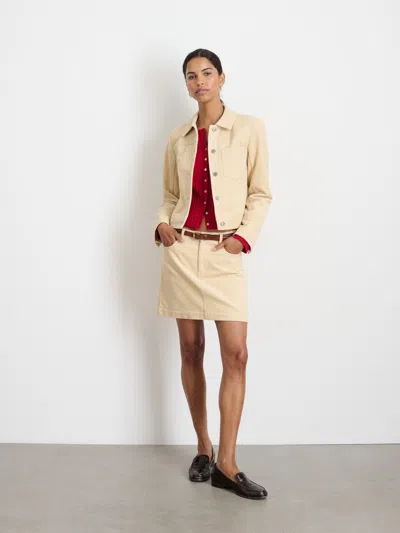 Alex Mill Camden Skirt In Corduroy In Light Bone
