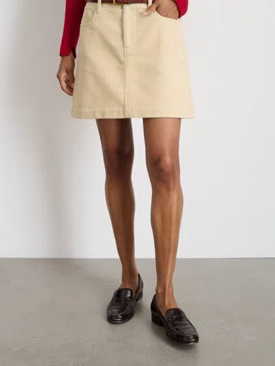 Alex Mill Camden Skirt In Corduroy In Light Bone