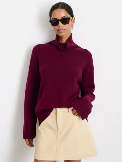 Alex Mill Cecile Turtleneck In Cashmere In Barolo