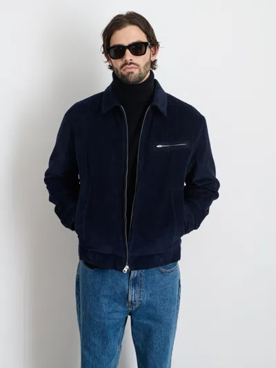 Alex Mill Charlie Zip Jacket In Corduroy In Dark Navy