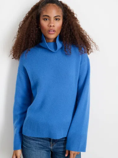 Alex Mill Cecile Turtleneck In Cashmere In French Blue