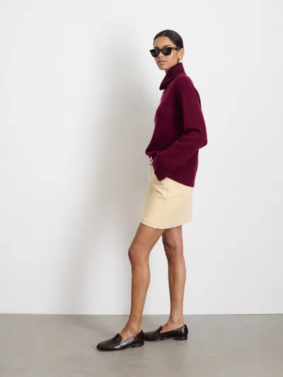 Alex Mill Cecile Turtleneck In Cashmere In Barolo