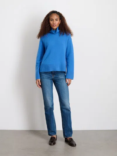 Alex Mill Cecile Turtleneck In Cashmere In French Blue