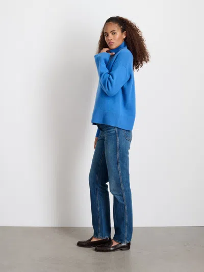 Alex Mill Cecile Turtleneck In Cashmere In French Blue