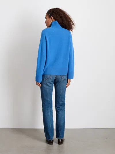 Alex Mill Cecile Turtleneck In Cashmere In French Blue