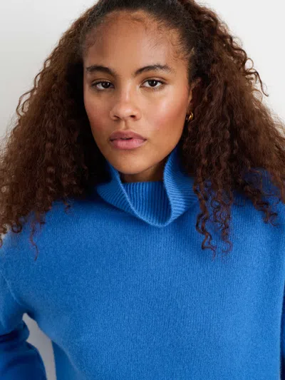 Alex Mill Cecile Turtleneck In Cashmere In French Blue