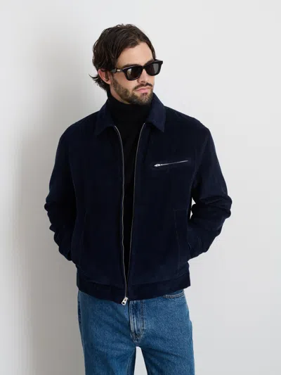 Alex Mill Charlie Zip Jacket In Corduroy In Dark Navy